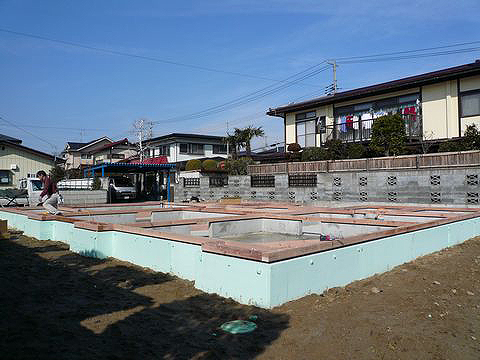 土台敷き工事 写真