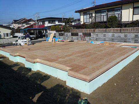 1階床合板工事 写真